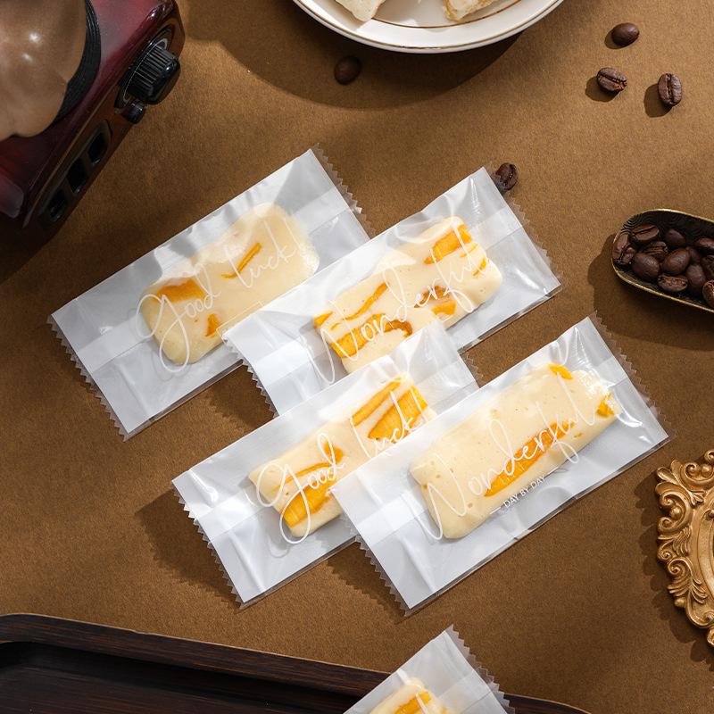 Handmade Transparent Cake Bag for Strawberry Mango Frosted Treats and Nougat Toffee.