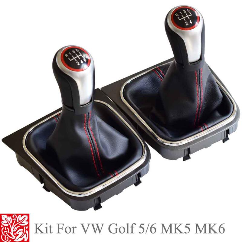 5 6 gang Manuelle Auto Shifter Boot Schaltknauf Kopf Hebel Zubehör Für VW Volkswagen Golf 5/6 MK5/6 scirocco(2009) Octavia