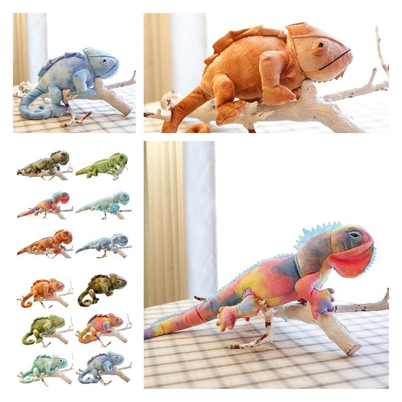 Realistic Lizard Plush Toy Super Soft Short Plush Material Color-changing Chameleon Doll Perfect Gift For Teens