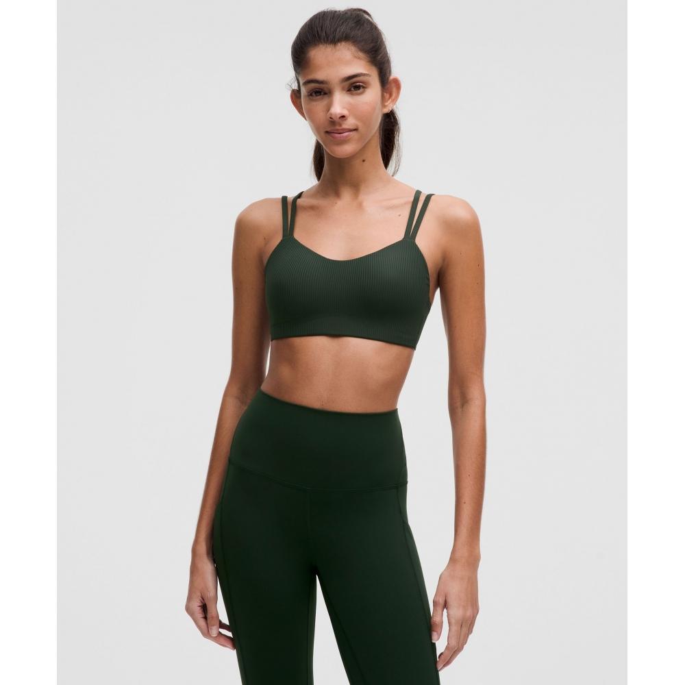 

Lululemon Like A Cloud RiBBed BrA Light Support B C Cup rAinforest Green 8