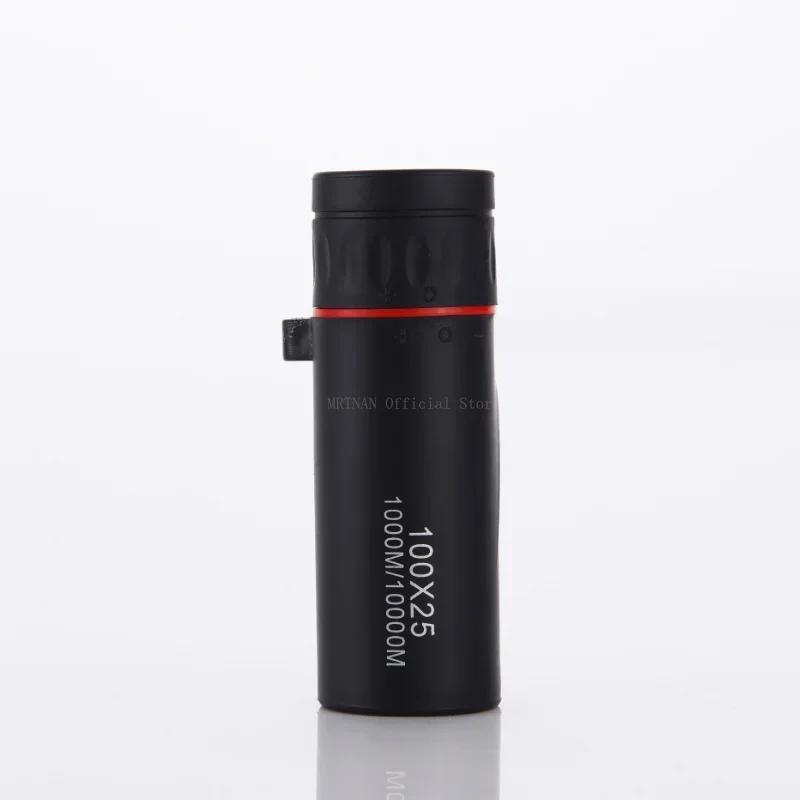 60X25/100X25 Monocular Telescope Mini Portable Optical Coating High-definition High-magnification Outdoor Observation Telescope