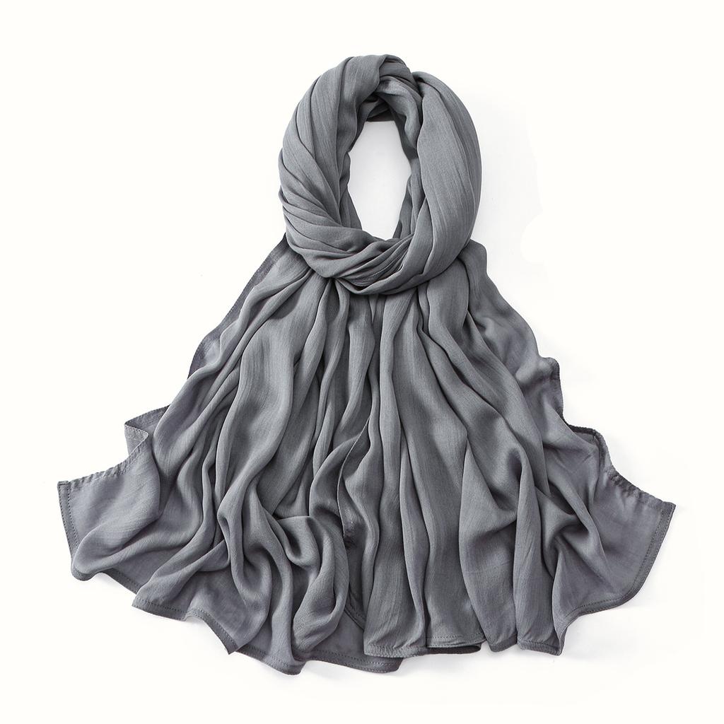 Muslim Hijabs For Women Scarf Thin Plain Shawls Femme Musulman Soft Viscose Rayon Headscarf Islamic Turban Headband 200X85Cm