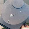 Nickel Silver-Plated Gold Star Tassel Necklace - Light Luxury Design, New Year Gift for Women