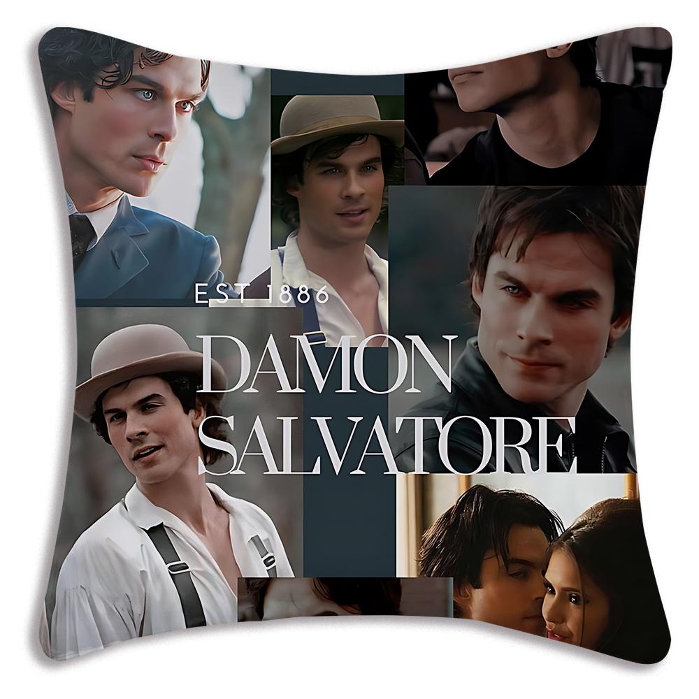 1pc Damon Salvatore Pillow Set Vampire Diaries Pillowcase Sofa Decoration Home Double Sided Printed Cute Cushion Cover