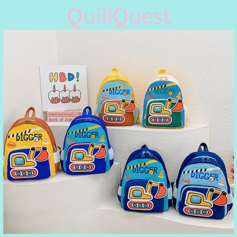 Cartoon Anime School Backpack Ergonomic Straps Lightweight Nylon For Preschool Kids Essentials