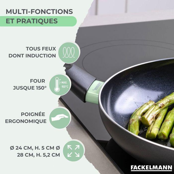 Set de 2 poêles - FACKELMANN - Brandao - Antiadhésives céramique - 24 et 28 cm