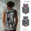 Summer Round Neck 3D Cartoon Pattern Printed Top Fashionable Casual Sleeveless Vest Men's T-shirts