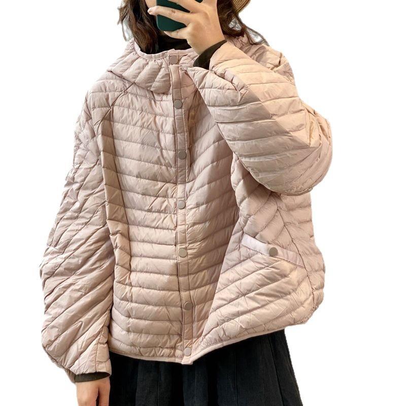 Thin and Light Hooded Down Jacket Retro Literary Year Autumn and Winter New Design Sense Foreign Style Small Short Coat