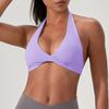 Hanging Neck Sling Sports Vest Women Slim fit With Chest Pad Outdoor Fitness Bra Running Top Yoga Underwear High Elastic