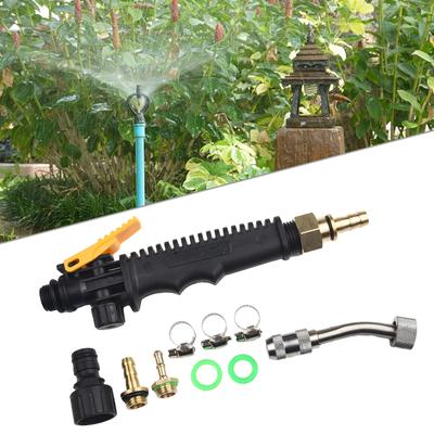 Sprayer Wand Replace 1/4" & 3/8" Brass Barb Universal Sprayer Wand 2 Hose Clamp Replacement Spray Bar with Shut-off Valve
