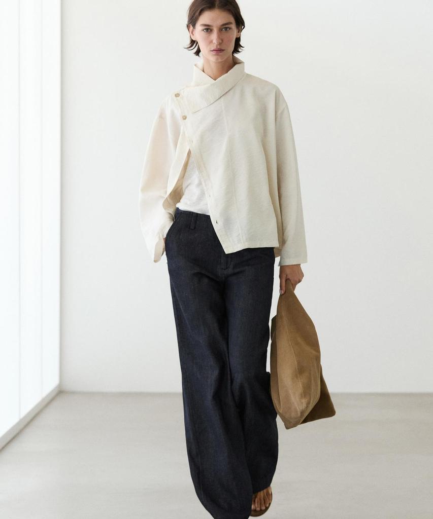 Masimodutti Linen Wide Leg Pants