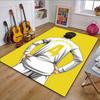 Soccer Legend In White Patterned Carpet, Non Slip Mat Suitable for Living Room and Bedroom Sofas