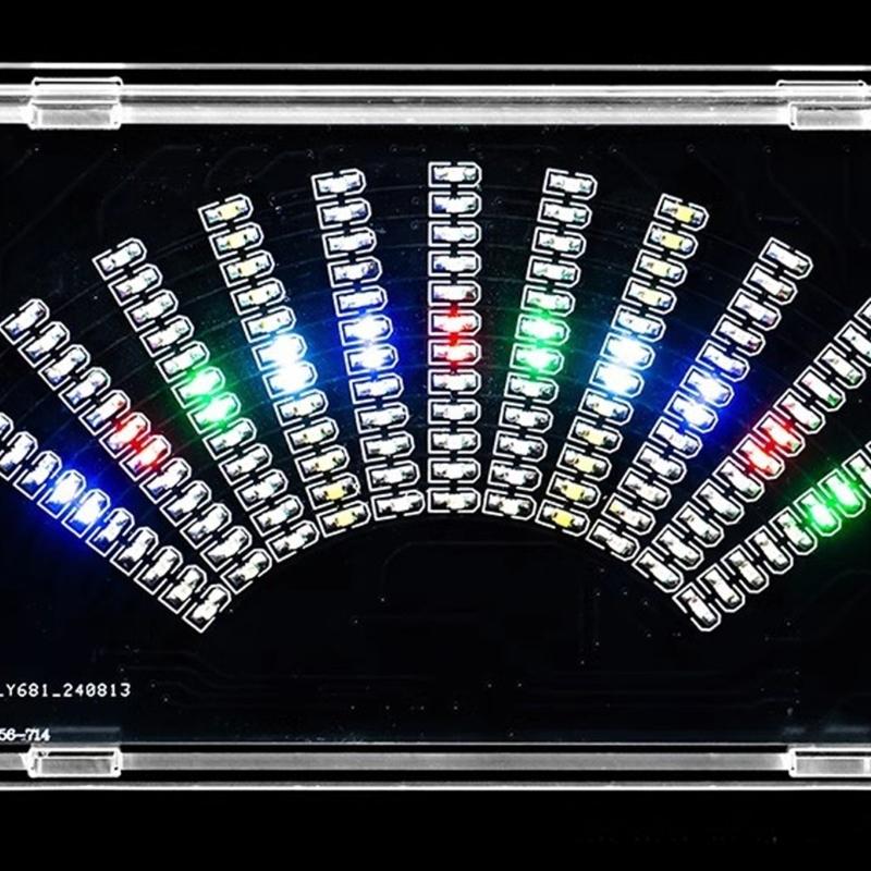 Packung mit 1 LED-Musik-Spektrum-Rhythmuslicht-Anzeige mit einstellbarer Empfindlichkeit und anpassbaren Parametern für die Klangvisualisierung