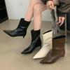 Fashion Women Shoes New Fashion Pointed Toe Ankle Boots Wedding Party Shoes for Women Winter Autumn Slim Short Ladies Shoe Botines Mujer