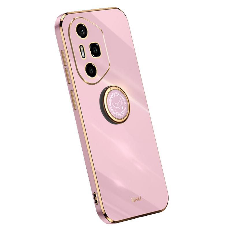 

XINLI Чехол для Honor 300 Pro с кольцом-подставкой, гальванизированный ТПУ чехол для телефона Purple