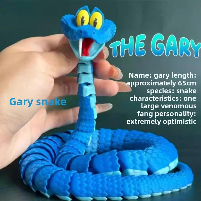 30/60Cm Gary Snake:  Zootopia 2 Articulated Simulation Plaything Snake 3D Printed Snake Gary Model Stress Ease Toys Child Present