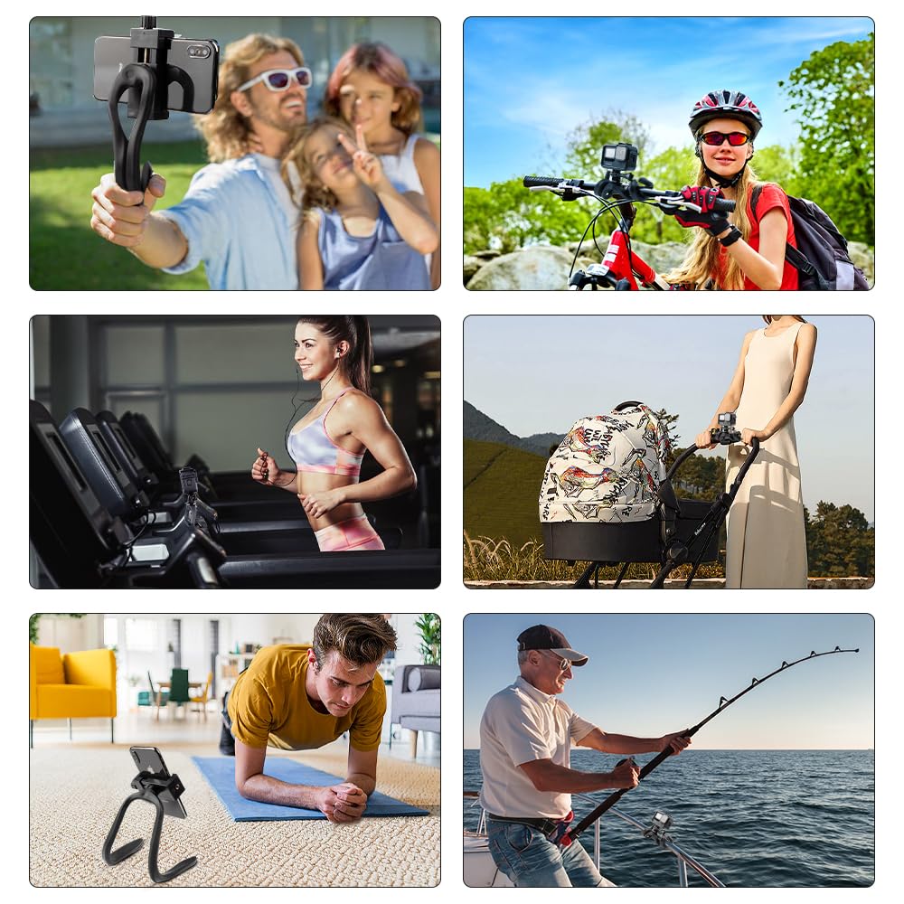 Taisioner Elastyczne Ramię Kamera Szyja Naszyjnik Styl Uchwyt na Smartfon do Akcji Elastyczne Giętkie Selfie z Uchwytem na Smartfon Mocowanie typu U, Kamery,