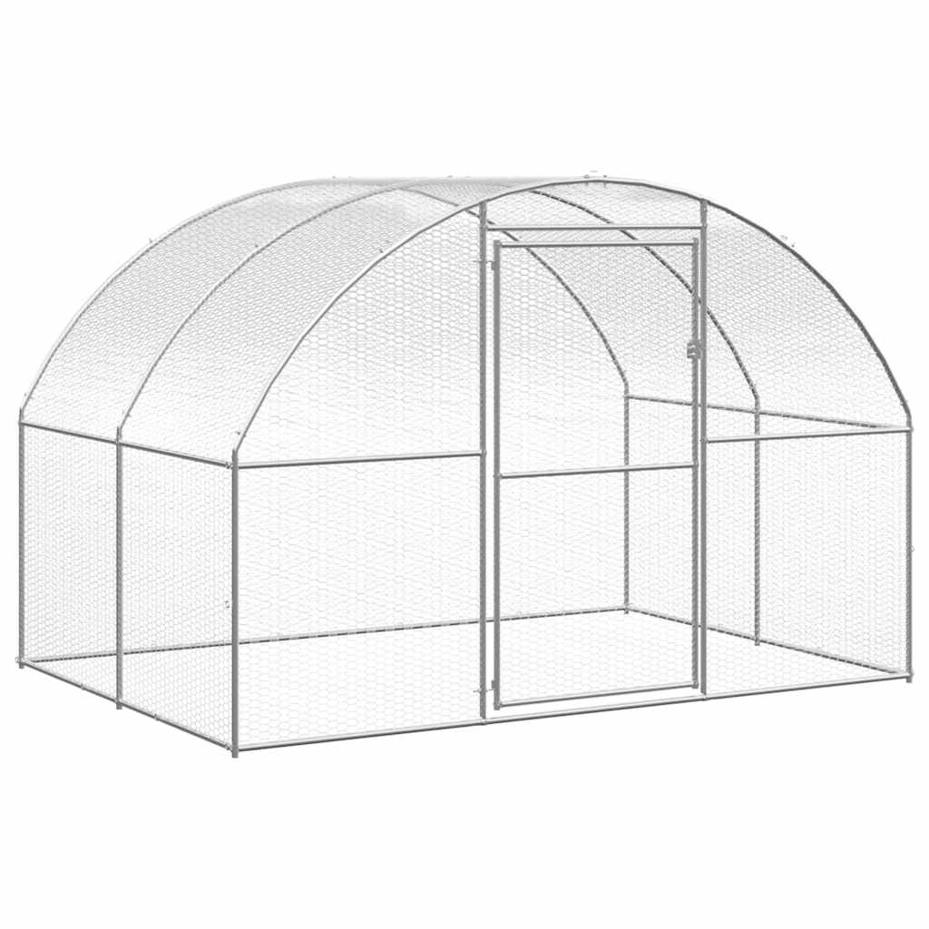 Vidaxl Outdoor Chicken Coop, 3X12X2 M, Galvanized Steel