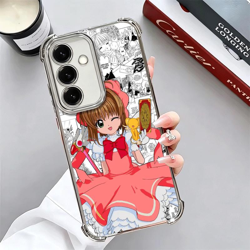 CardCaptor Sakura Anime Plating Phone Case For Samsung A17 A07 A37 A57 A16 A56 A15 A55 A14 A54 A13 A53 A26 A36 A25 A35 A24 A34 A