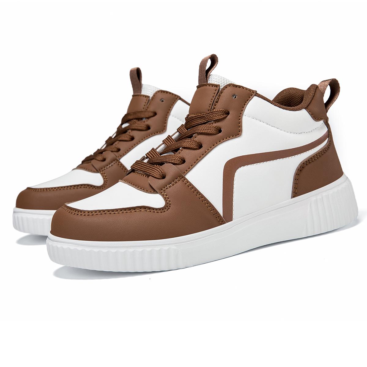 

MCTIN Чоловіче взуття Весняне дихаюче універсальне взуття Womwn Зносостійкі кросівки на плоскій підошві 38 коричневий