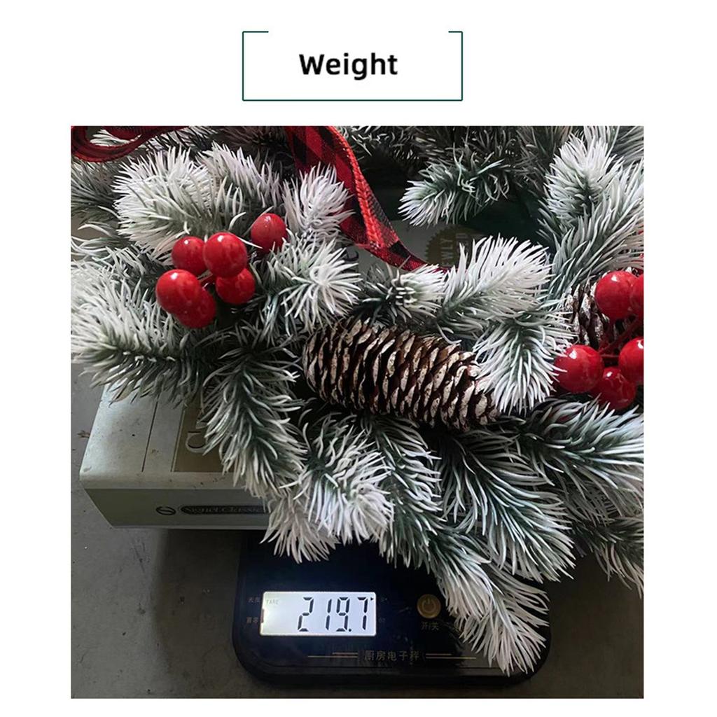 Christmas Door Knocker - Christmas Door Knocker, Realistic Cedar Wreath, Suitable For Home Doors, Walls, Indoor And Outdoor Christmas Decorations.