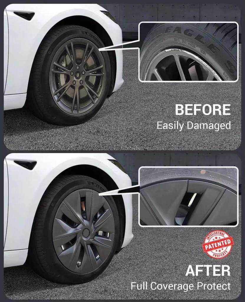 19" Full-Edge Wheel Cover for 2017-2024 Tesla Model Y (Old Style)