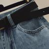 High-Waist A-Line Denim Skirt for Women - Split Design, Medium To Long Length, Perfect for Spring, Summer, and Autumn