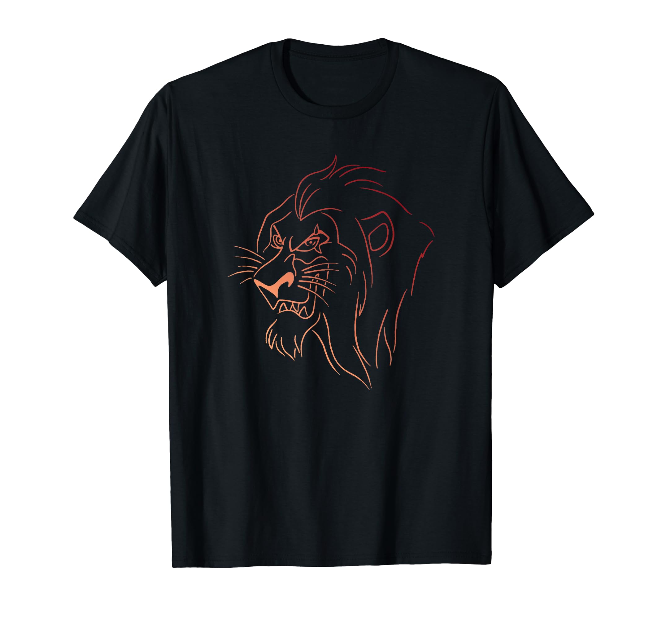 

Disney Lion King Scarlet Gradient Outline Portrait T-Shirt