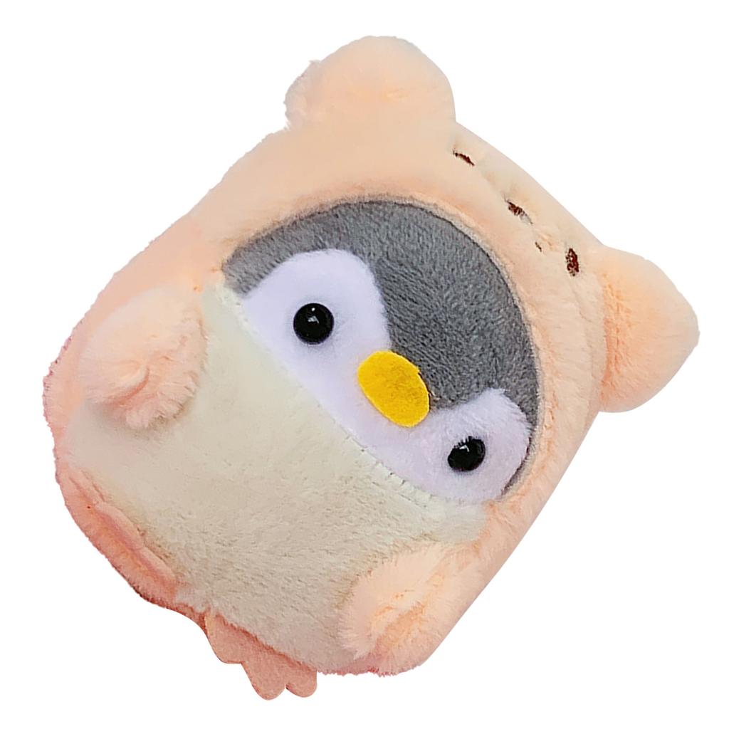 Cute Penguin Keychains Mini Cute Stuffed Penguin in Bear Costume Dressed Plush Toys Keychain for