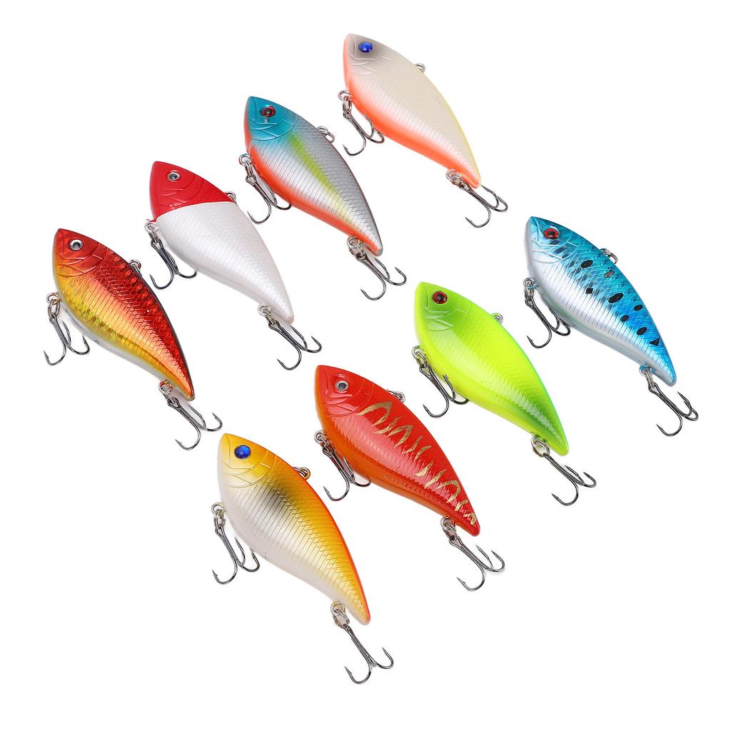 8 Stück 11g 7cm Schwimmender Angelköder 3D Lebensechte Augen Künstlicher Angel-Luya-Köder für das Meer