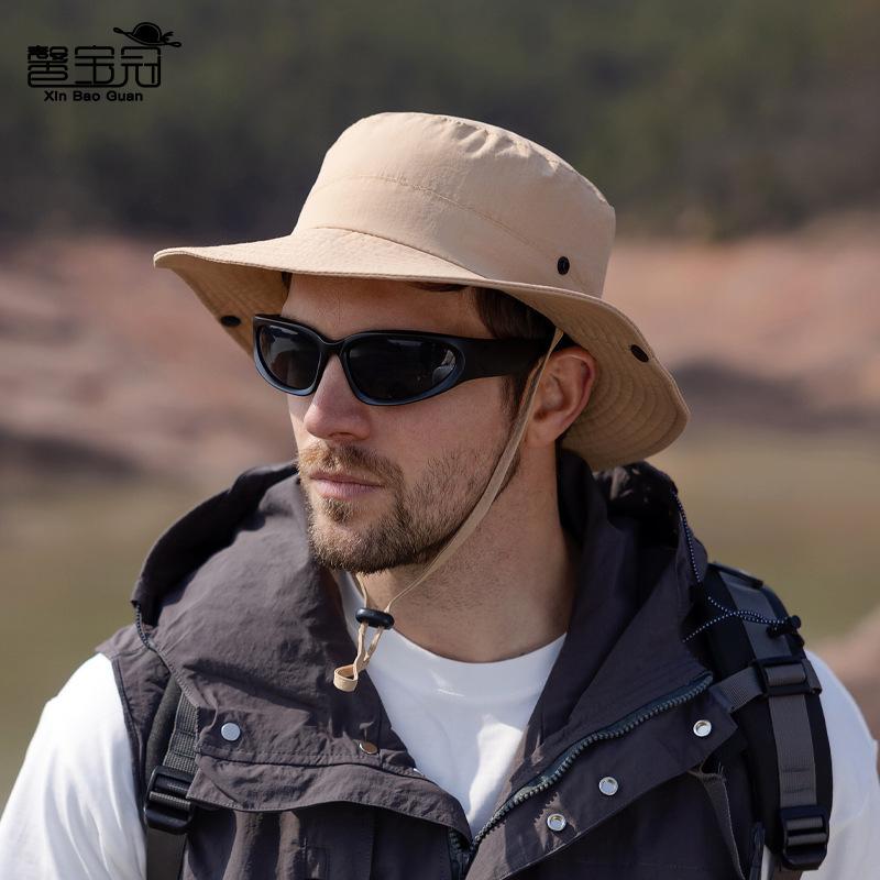 Sommer Outdoor Hut mit breiter Krempe Sonnenhut wasserdicht schnelltrocknend Bucket Hat Männer und Frauen Bergsteigen Angeln Wandern Sonnenhut