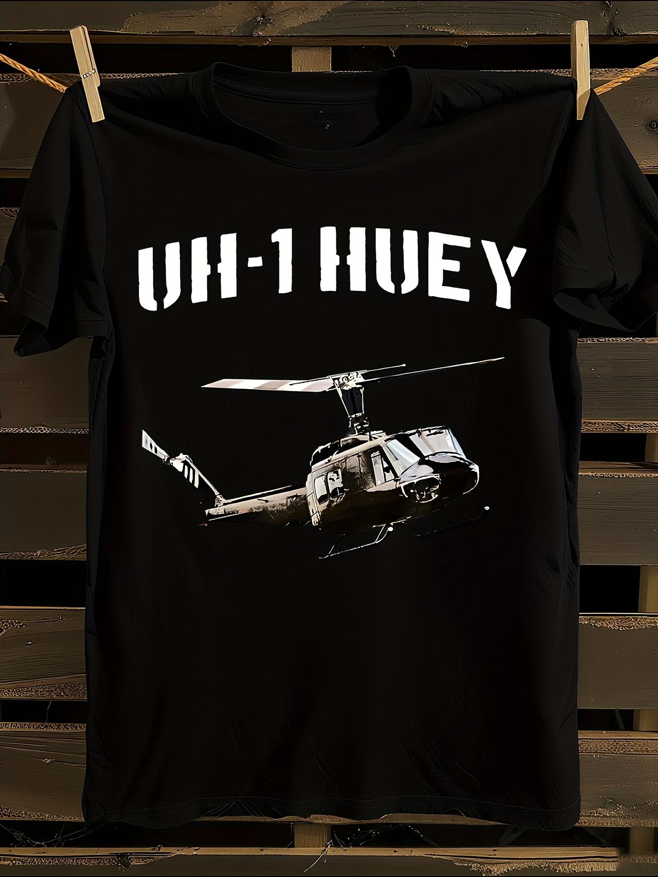 UH-1 Huey Helicopter Graphic T-shirt M