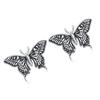 Black Butterfly Silver Stud Earrings 925 Silver