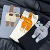 1/2Pair Cartoon Cute Dog Egg Cotton Socks Kawaii Women Lolita Knitting Middle Tube Socks Cat Butt Print Cat Balls Couple Sock