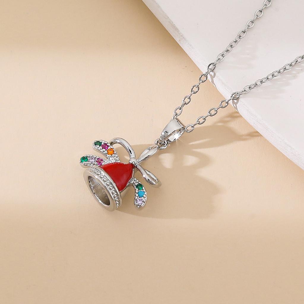 European Hot Sale Christmas Series Pendant Necklaces Light Luxury Gift TungstenCross Chain Necklaces