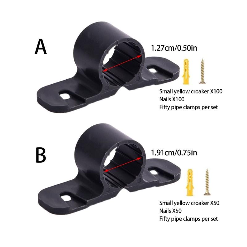 50Pieces Multipurpose 3/4Inch Pipe Supports Various Clamps for PEX Copper CPVC Pipe Easy Installation Designs Set