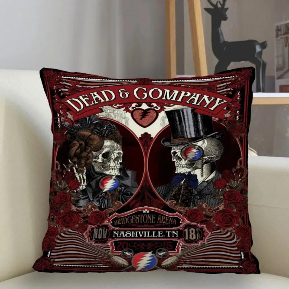 

Grateful Dead Pillowcase Home Decoration 45x45cm Zipper Square Pillowcase Throw Pillow Cover 50x50cm