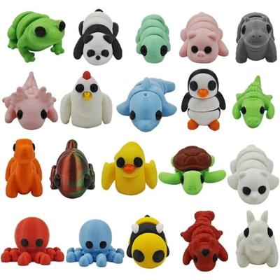 3D tištěná zvířata, Sada mini zvířecích figurek, Malé pohyblivé figurky mazlíčků, Senzorická hračka pro úlevu od stresu Ideální pro děti