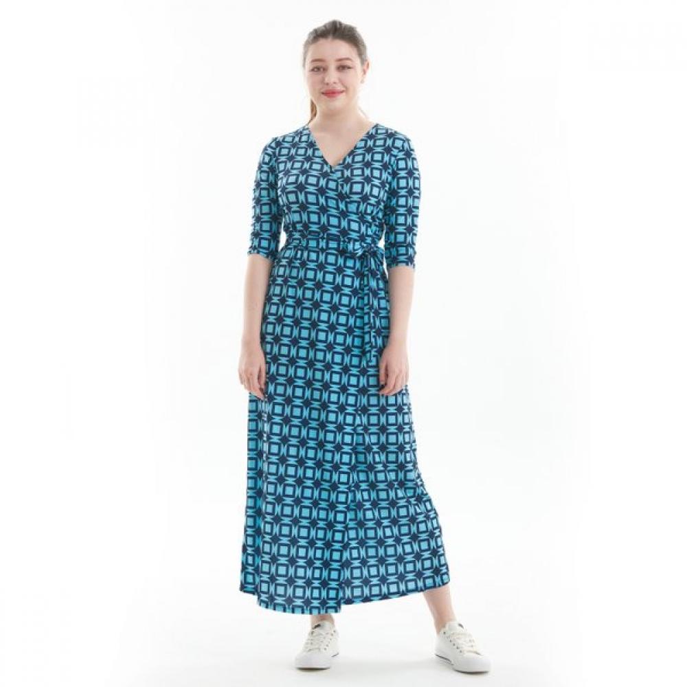 Lipbbam Creora Romona 3 4 Sleeve Long Wrap Dress Ldm10hn01 FREE/LDM10HN01