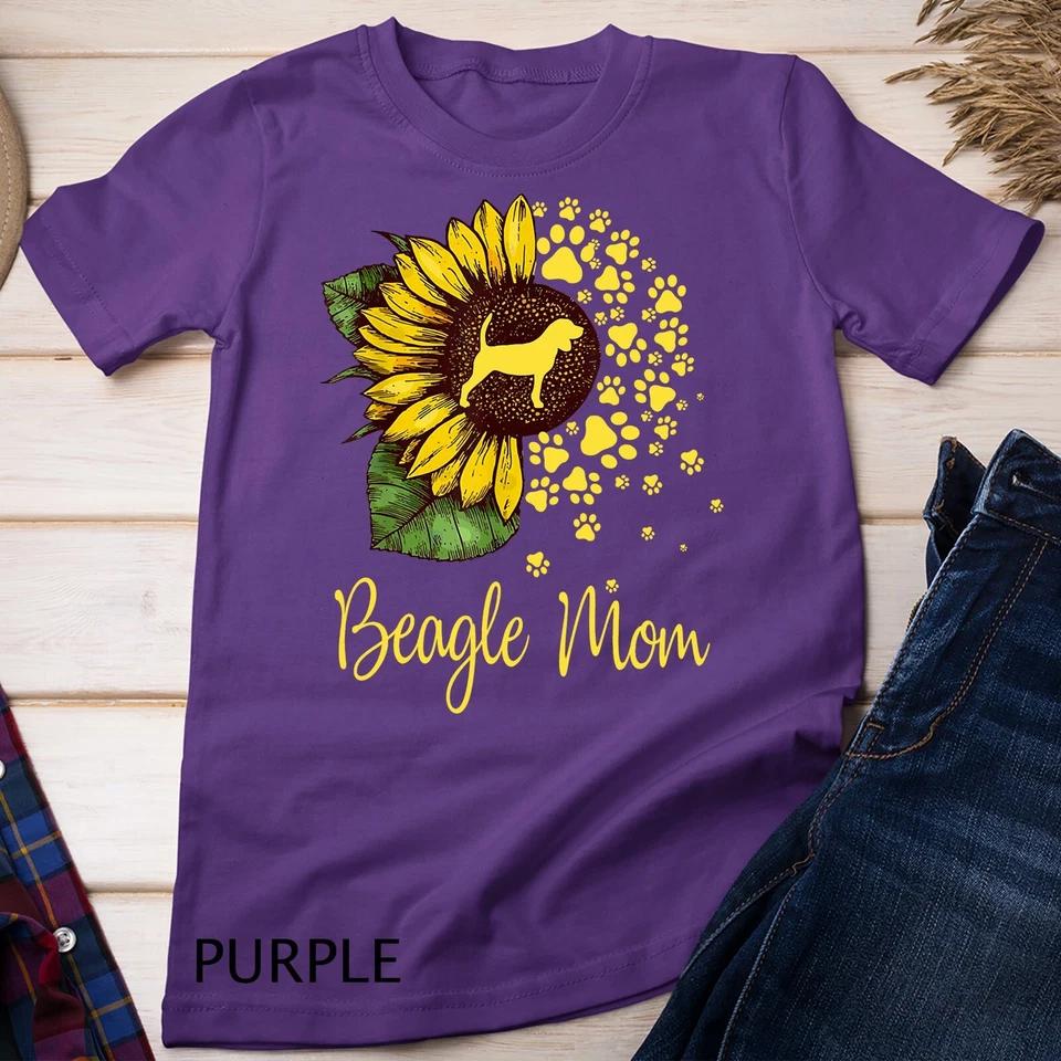 Womens Sunflower Beagle Mom Dog Lover Gift Unisex T-shirt 4 2XL