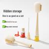 Five-in-One Long Handle Brush Set: Multi-functional for Small Boots, Insulated Cups, Baby Bottles, and Cleaning Sponges.