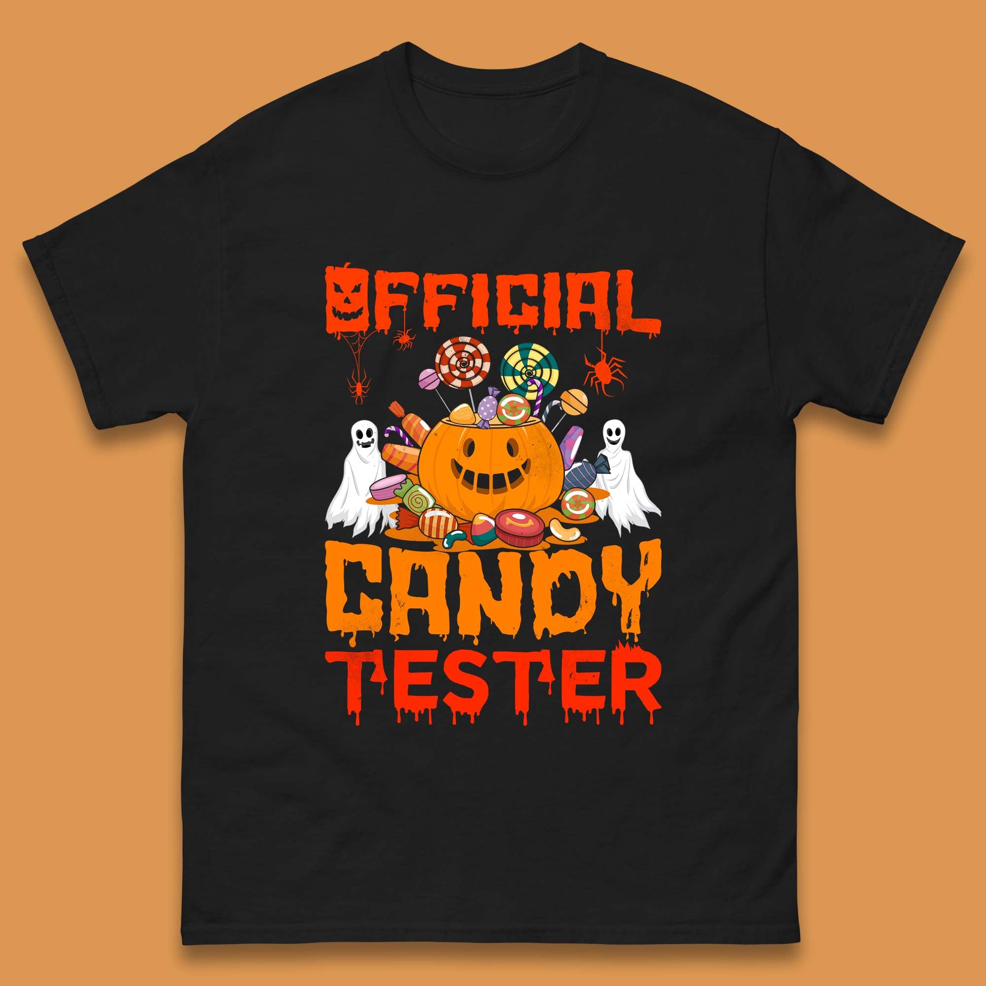 Official Candy Tester Halloween Trick Or Treat Funny Halloween Party Mens Tee Top M
