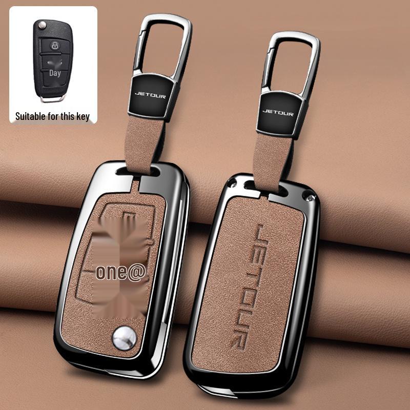 Jetour X70M Folding Key Cover (2019-2022) - 1.5T Model High-Grade Key Fob Case with Metal Shell Buckle (2021)