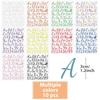 Iron-on Vinyl Patches with Letters of the Alphabet A-Z, Assorted Colors, for Clothing, T-shirts, Pants, Bags, DIY Crafts