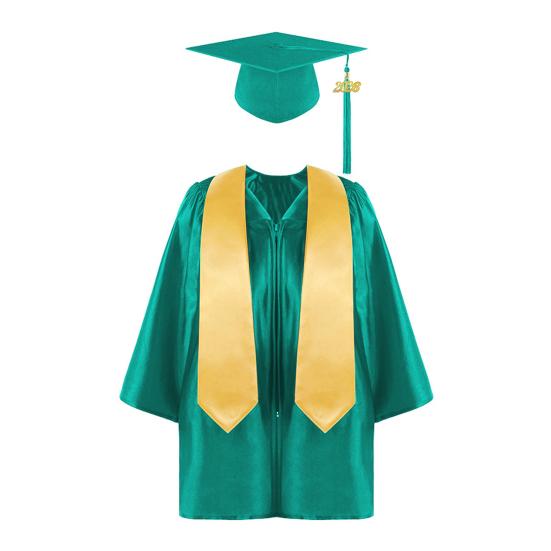 2026 Kids Graduation Gown Set 3-Piece Set Kindergarten PhD Cap And Gown for Photo Shoot Graduation Ceremony Outfit