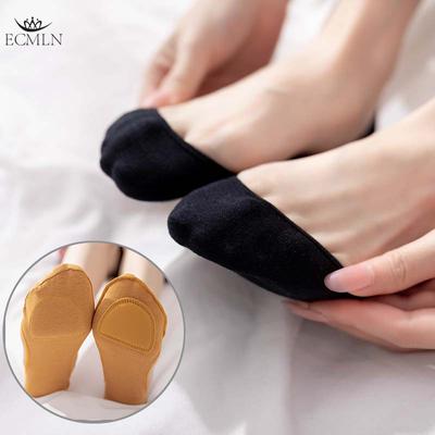 Women Ultra Thin Invisible Shallow Mouth Non Slip Socks High Heel Forefoot Pad Socks