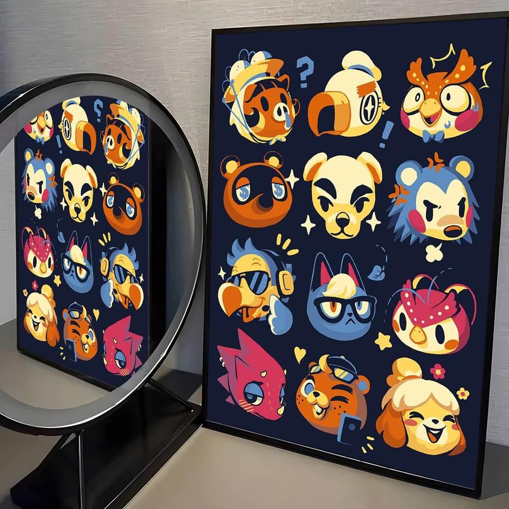 Animal Crossing New Horizons Diamantmalerei DIY Kunst Voll Runde Quadratische Diamantmosaik Heimdekoration Kindergeschenk