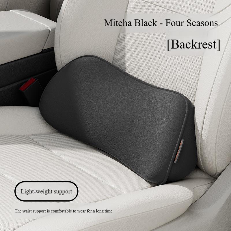Lumbar Support Car Seat Pillow Memory Foam Breathable Back Protector for Office Chairs and Car Interior Accessories