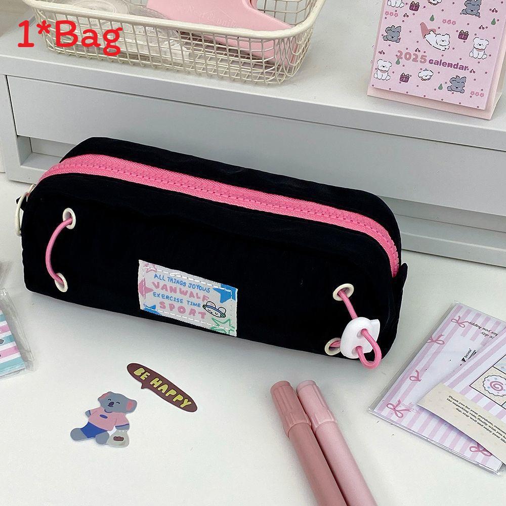 Пенал корейского стиля большой вместимости из прочного полиэстера для школьных принадлежностей
