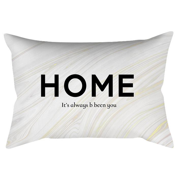 

Черно-белая простая наволочка на поясничную подушку с мраморным принтом, прямоугольный чехол для подушки для дивана, гостиной 30*50cm